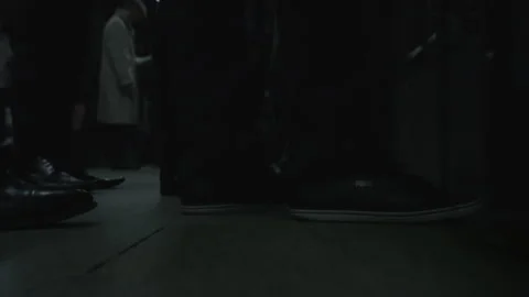 Shoes in the london undergound Stock Footage 149840887