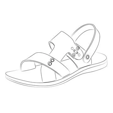 Shoes Outline style vector design element , illustration Stock Illustration