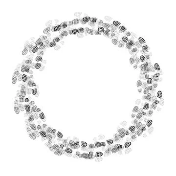 Shoes prints circle Stock Illustration