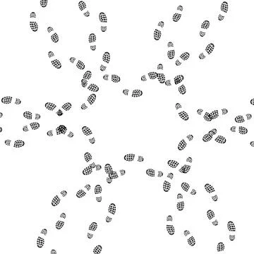 Shoes prints circles background Stock Illustration