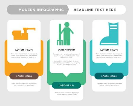 Shoes, rake,   infographic Stock Illustration