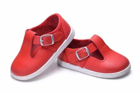 Shoes in red. Stock Photos