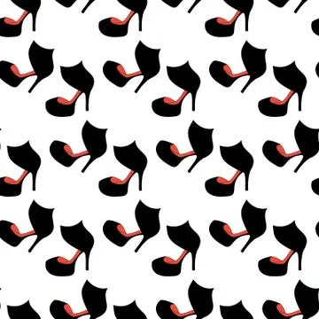 Shoes seamless pattern Stock Illustration