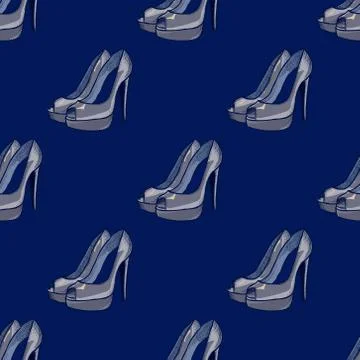 Shoes seamless pattern Stock Illustration