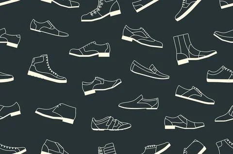 Shoes seamless pattern Stock Illustration