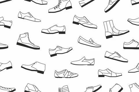 Shoes seamless pattern Stock Illustration