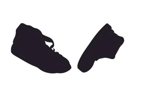 Shoes silhouette, vector Stock Illustration