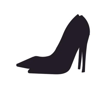 Shoes silhouette, vector Illustrazione stock