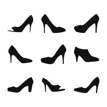 Shoes silhouettes Stock-Illustration