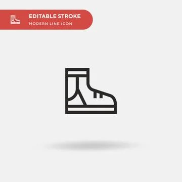 Shoes Simple vector icon. Illustration symbol design template for web mobile  Stock Illustration
