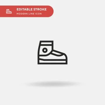 Shoes Simple vector icon. Illustration symbol design template for web mobile  Stock Illustration