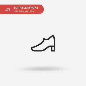 Shoes Simple vector icon. Illustration symbol design template for web mobile  스톡 일러스트