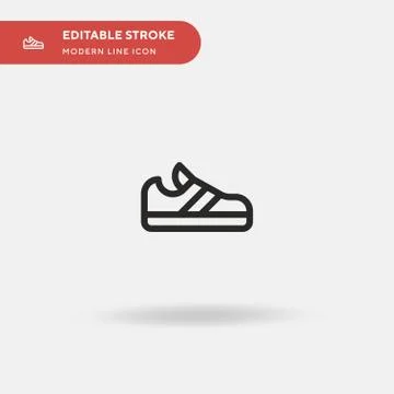 Shoes Simple vector icon. Illustration symbol design template for web mobile  Stock Illustration