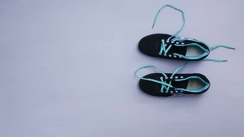 Shoes stop motion Video stock 97620858