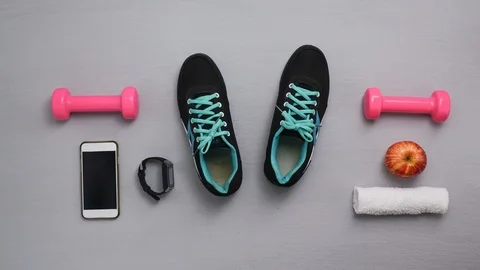 Shoes stop motion Video stock 97620894