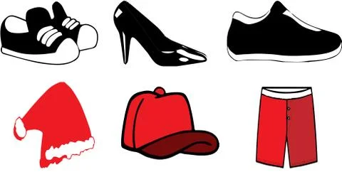 Shoes on a white background Stock Illustration