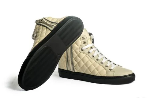 Shoes on a white background Stock Photos