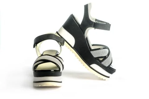 Shoes on a white background Stock Photos