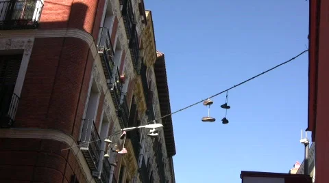 Shoes On A Wire 3 Stock Footage 329610