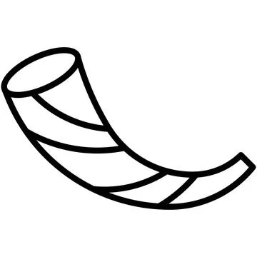 Shofar icon, Passover related vector illustration Stock Illustration