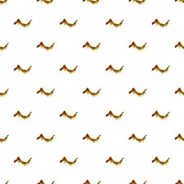 Shofar seamless pattern repeating jewish holiday symbol Stock Illustration