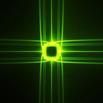 Shone green cross Stock Illustration