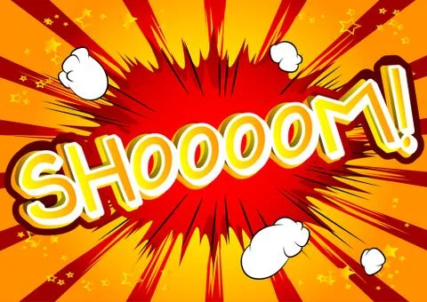 Shoooom! - Vector illustrated comic book style expression. 库存插图