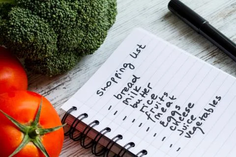 Shooping list Stock Photos
