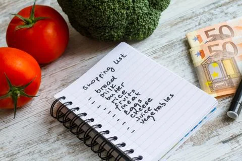 Shooping list Stock Photos