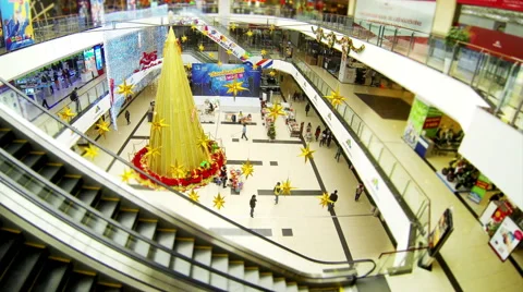 Shooping Mall Timelapse HD Stock Footage 46132280