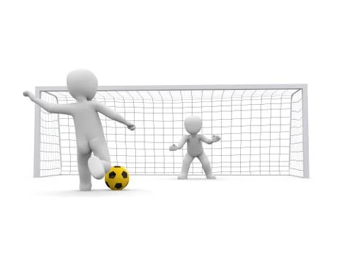 Shoot ball yellow Stock Illustration