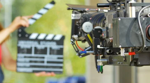 The shoot of the episode on the camera with the actor. Real time capture Stock Footage 61681675