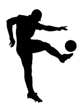 Shoot of a soccer player Stock Illustration