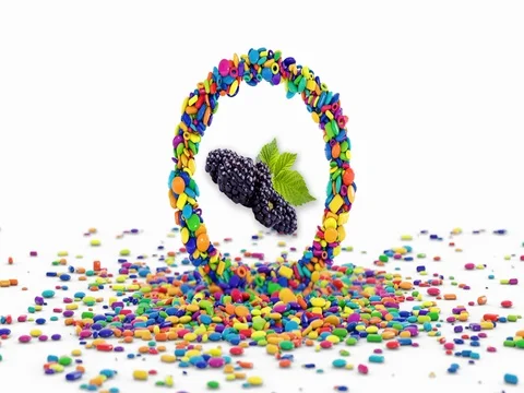 Shoot Sugar Eat Black Raspberry Stock Footage 80291256