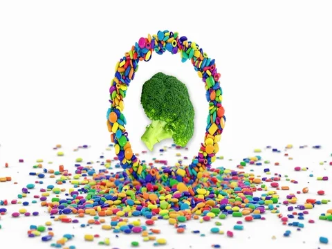Shoot Sugar Eat Broccoli Stock Footage 80271963