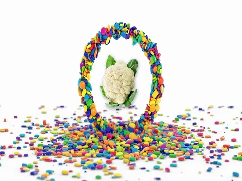 Shoot Sugar Eat Cauliflower 스톡 동영상 80272803