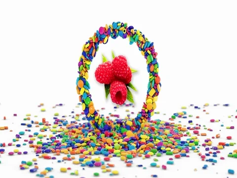 Shoot Sugar Eat Red Raspberry 스톡 동영상 80291818