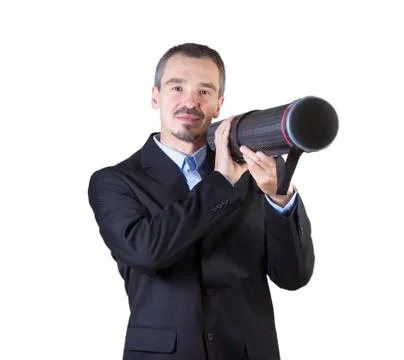 Shoot the target with your presentation. Stock Photos