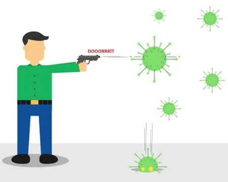 Shoot the virus Stock Illustration