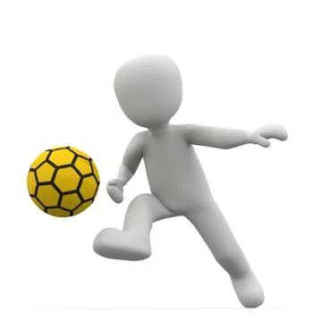 Shoot yellow ball Stock Illustration