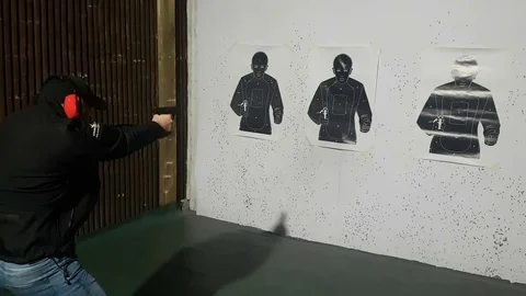 Shooter at firing range Stock-Footage 82530030
