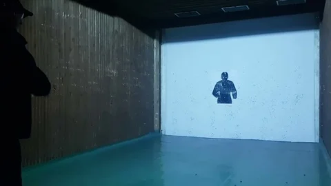 Shooter hits the floor Stock-Footage 82322923