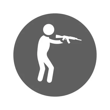 Shooter Icon. Stock Illustration