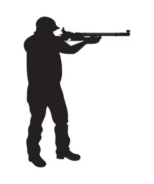 Shooter standing Position Stock Illustration