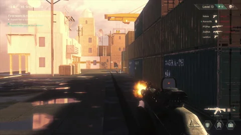 Shooter Video Game day loop Stock Footage 218901380