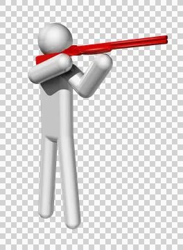 Shooting 3D symbol Stock Illustration