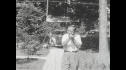 Shooting on 8mm in 1939 Stock Footage 114583766