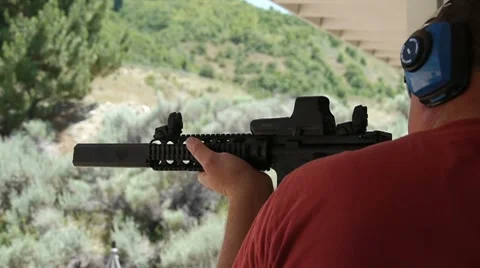 Shooting ar-15 库存影片 8650357