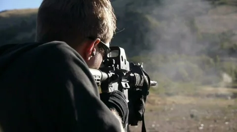 Shooting ar15 Vídeo Stock 838782