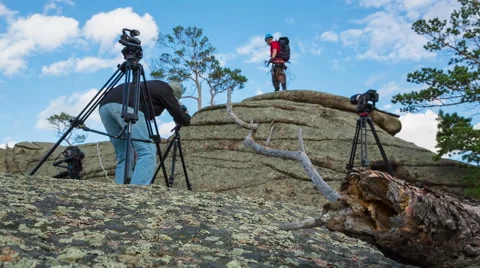 The shooting area in the mountains Video stock 43203363